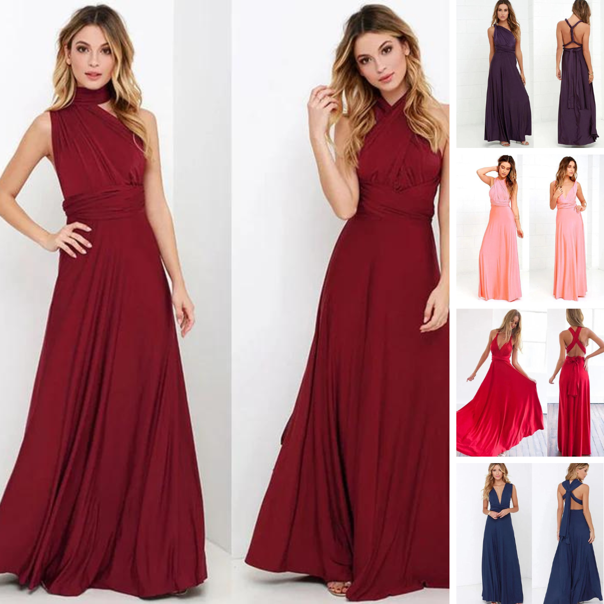 Eva | Elastic wrap dress with straps