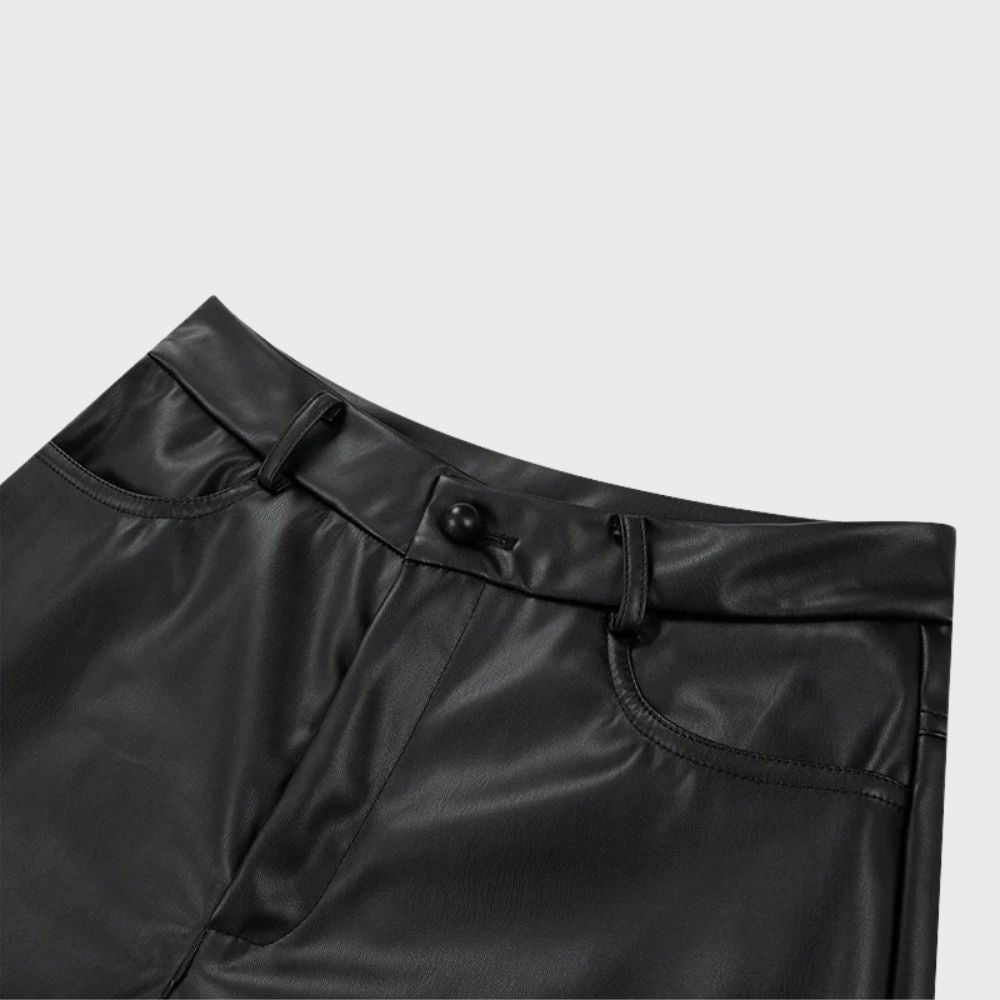 Jaska - Straight Cut Leather Pants