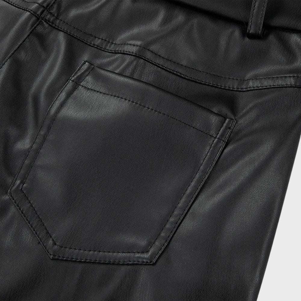 Jaska - Straight Cut Leather Pants