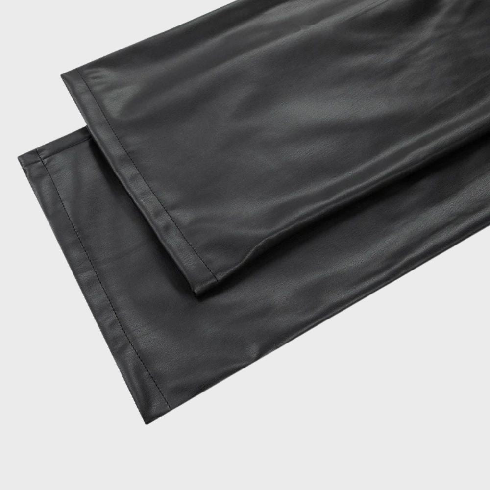Jaska - Straight Cut Leather Pants
