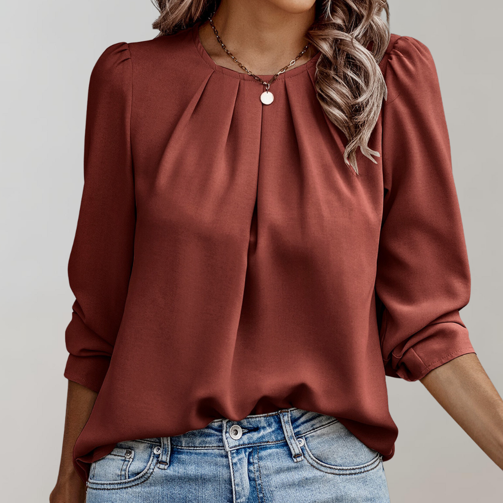 Erin | Women's Blouse with Puff Sleeves