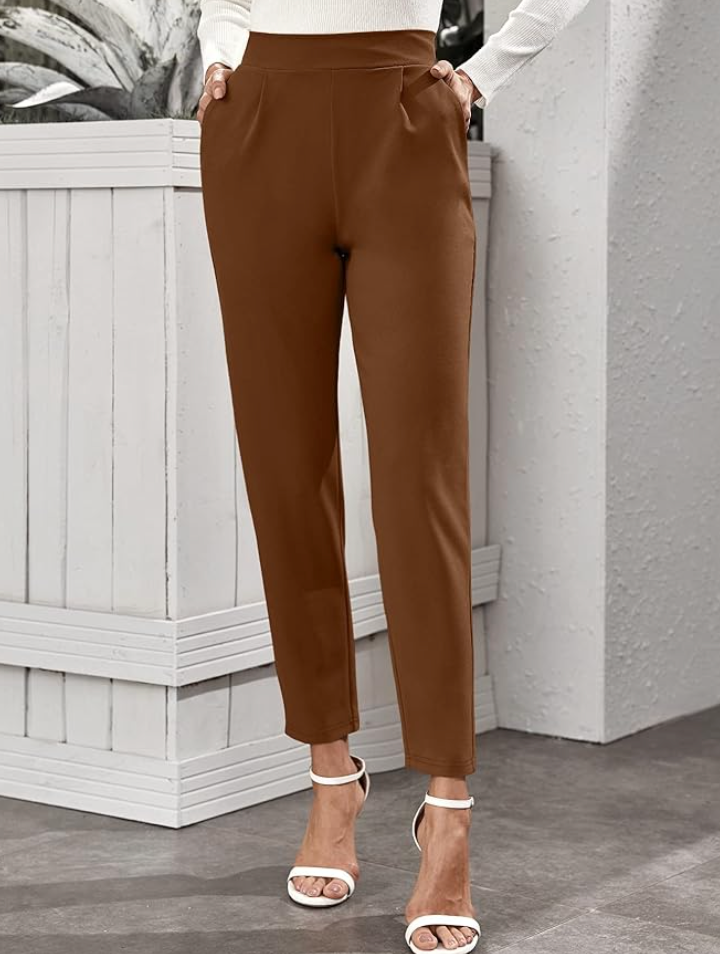 Hada - Comfortable High-waist Straight Pants