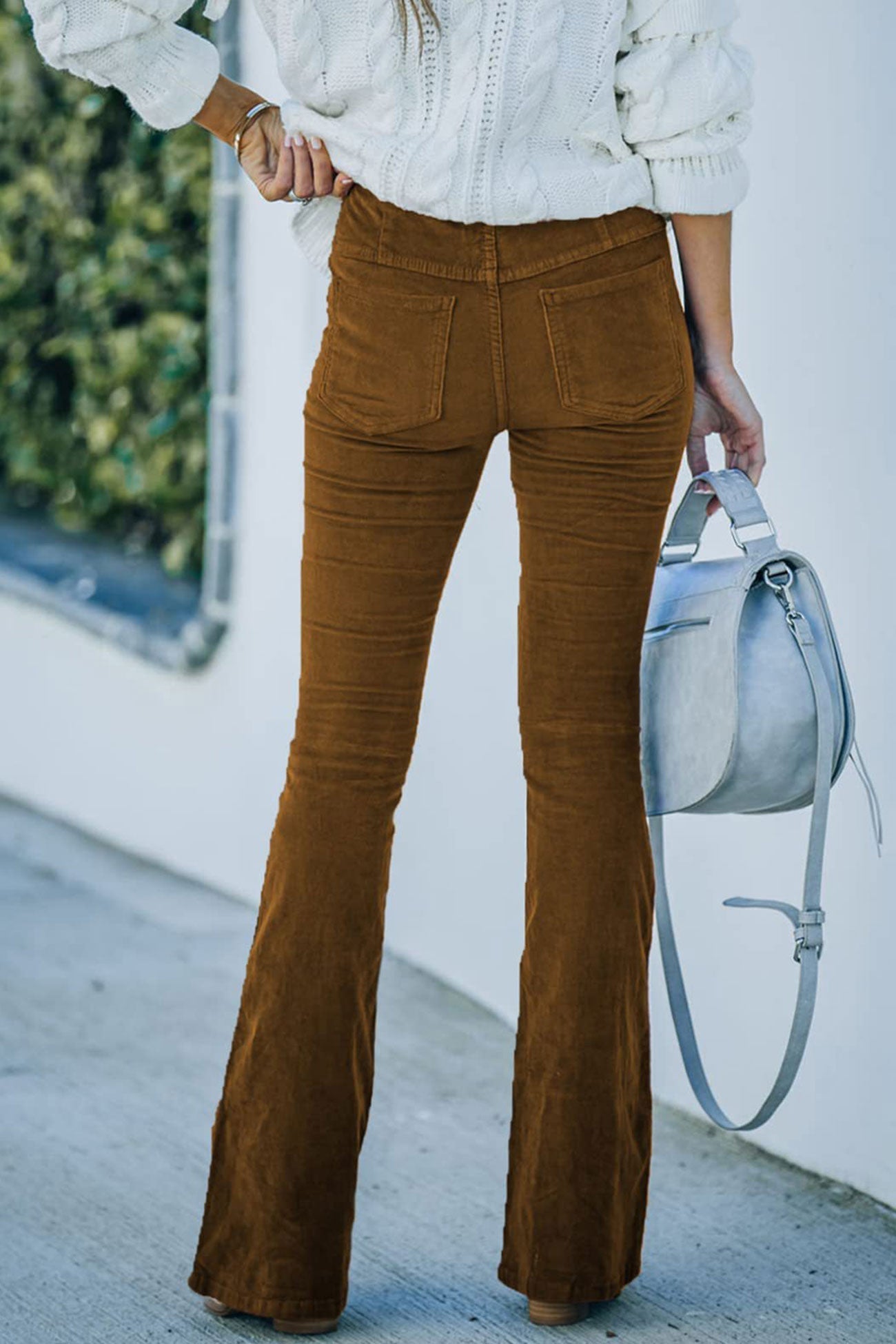Theresa - casual solid color flare pants