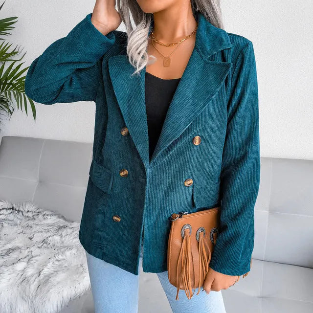 Elegant - women's winter blazer: stylish warmth for cold days
