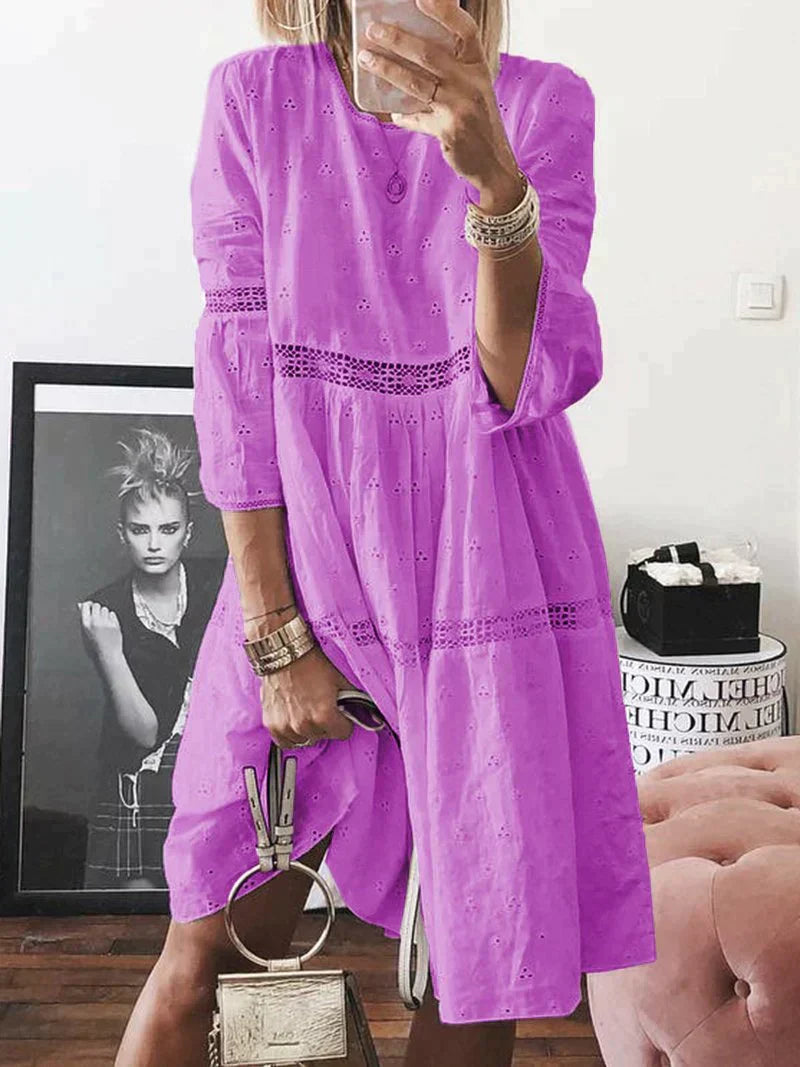 Belleza | Dress with embroidered lace