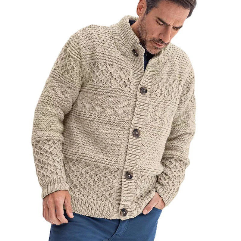 Cardigan made of chunky knit jumper for men
