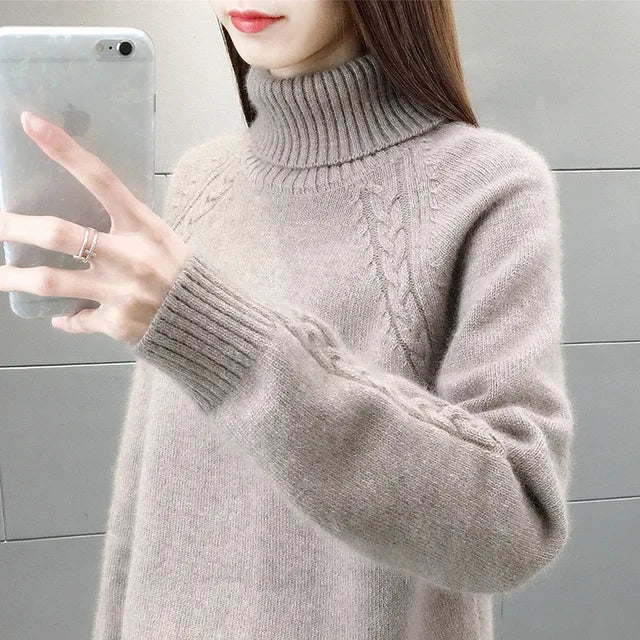 Gabrine - Women's Turtleneck Sweater
