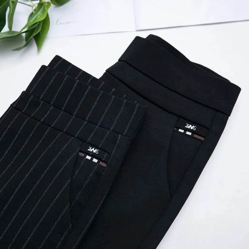 Margot | Straight Trousers With Elastic High Waist