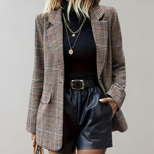 LEXA | Casual checkered blazer for women
