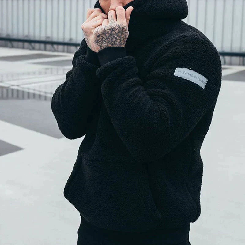 Long-sleeved hooded sweatshirt