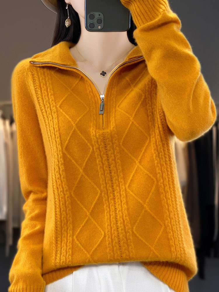 Riva Lefèvre | Plain sweater with zipper