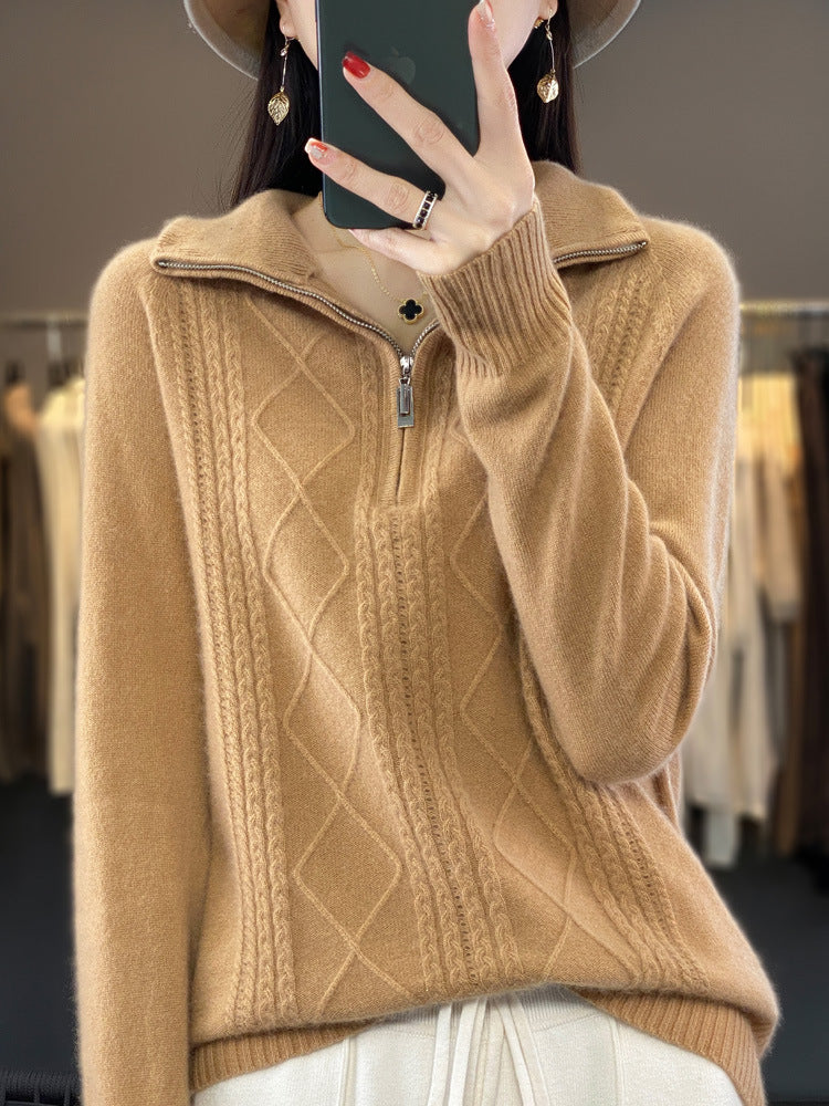 Riva Lefèvre | Plain sweater with zipper