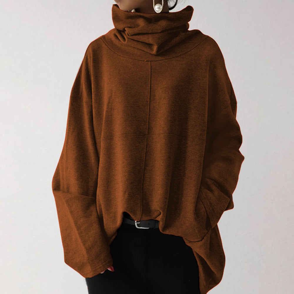 Pauline Laurent | Trendy Solid Color Turtle Neck Sweater