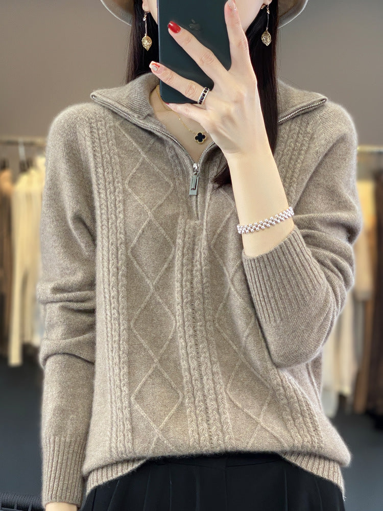 Riva Lefèvre | Plain sweater with zipper