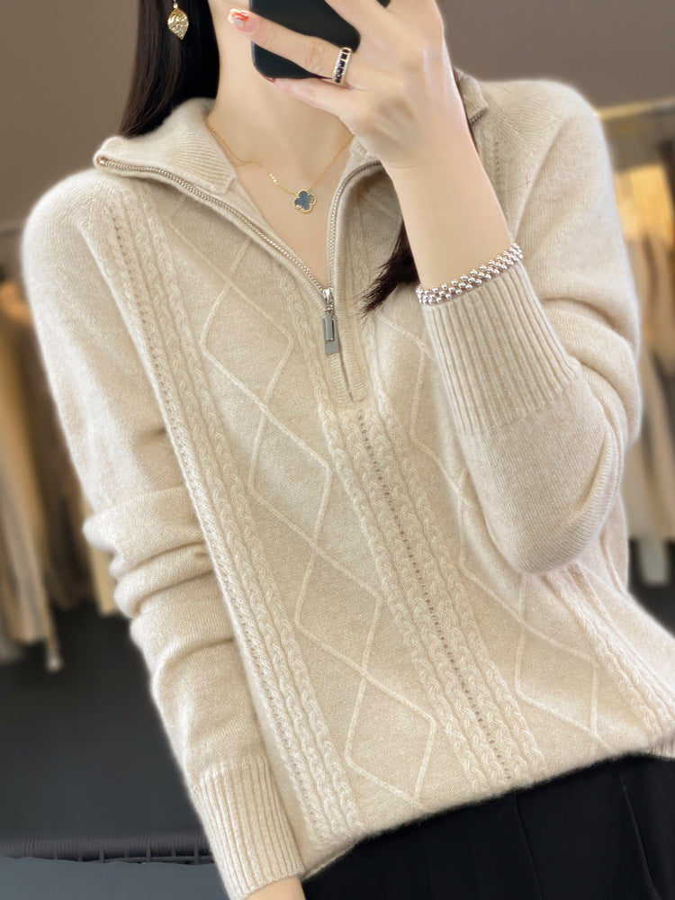 Riva Lefèvre | Plain sweater with zipper