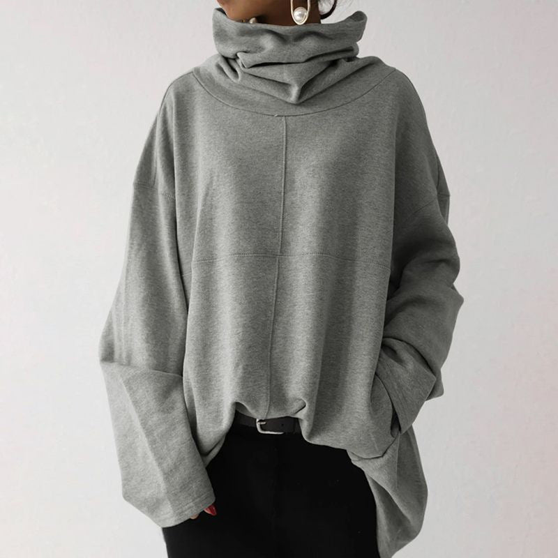 Pauline Laurent | Trendy Solid Color Turtle Neck Sweater