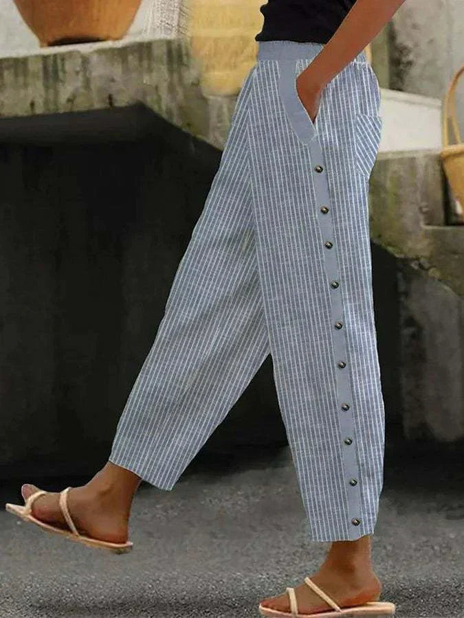 Belezza Dubois | Comfortable & Stylish Trousers with Buttons