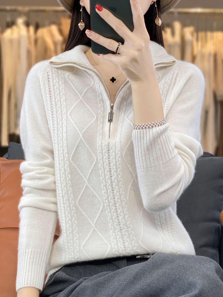 Riva Lefèvre | Plain sweater with zipper