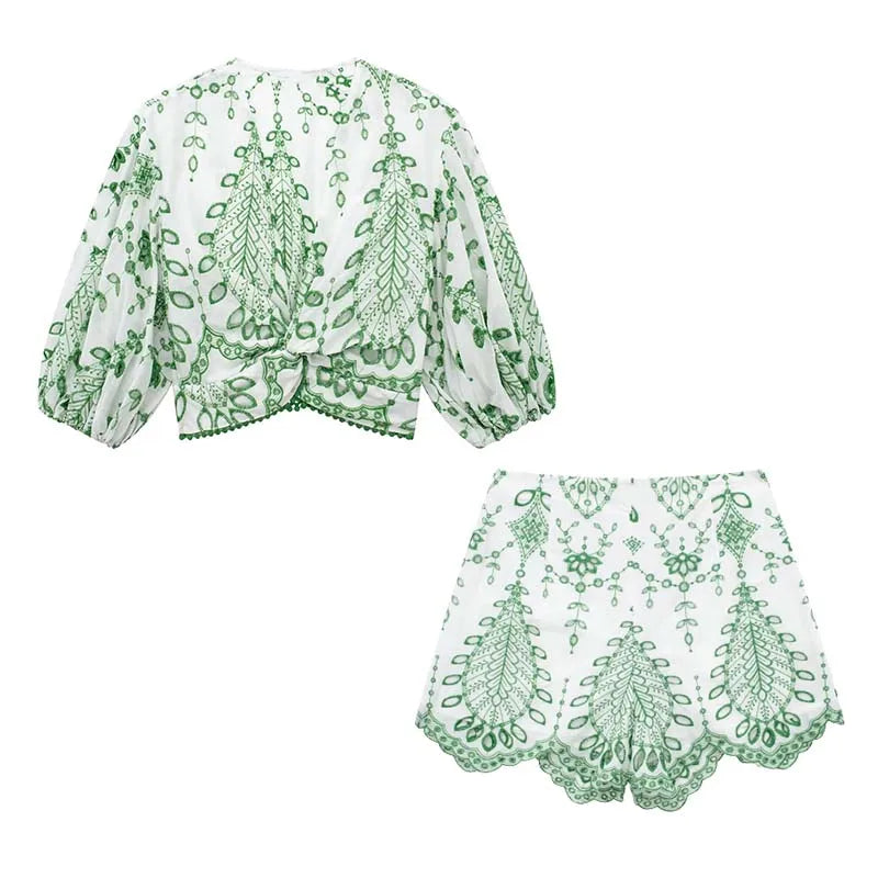 Victoria I New fashion embroidery two-piece set