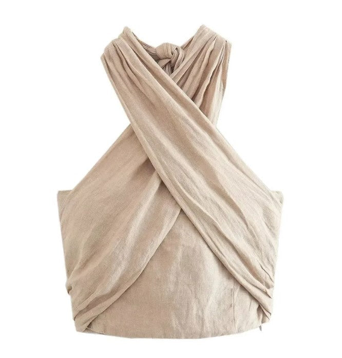 Belezza I Linen Halter Neck Top