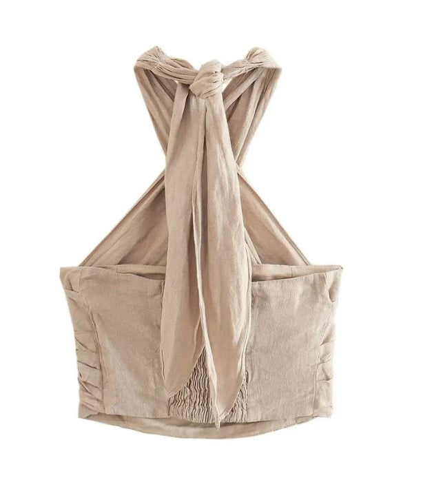 Belezza I Linen Halter Neck Top