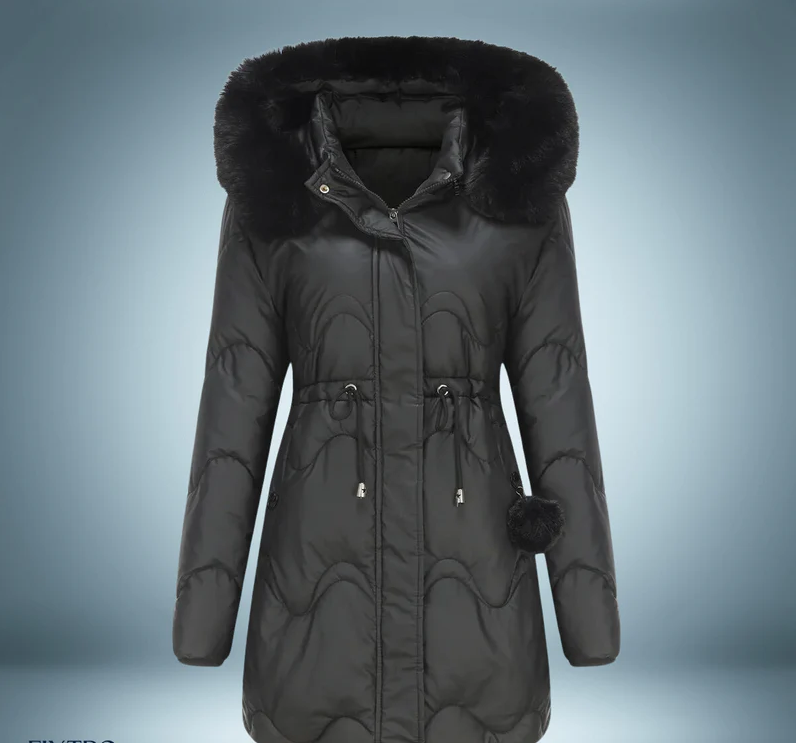 Colorful parka - with fur collar