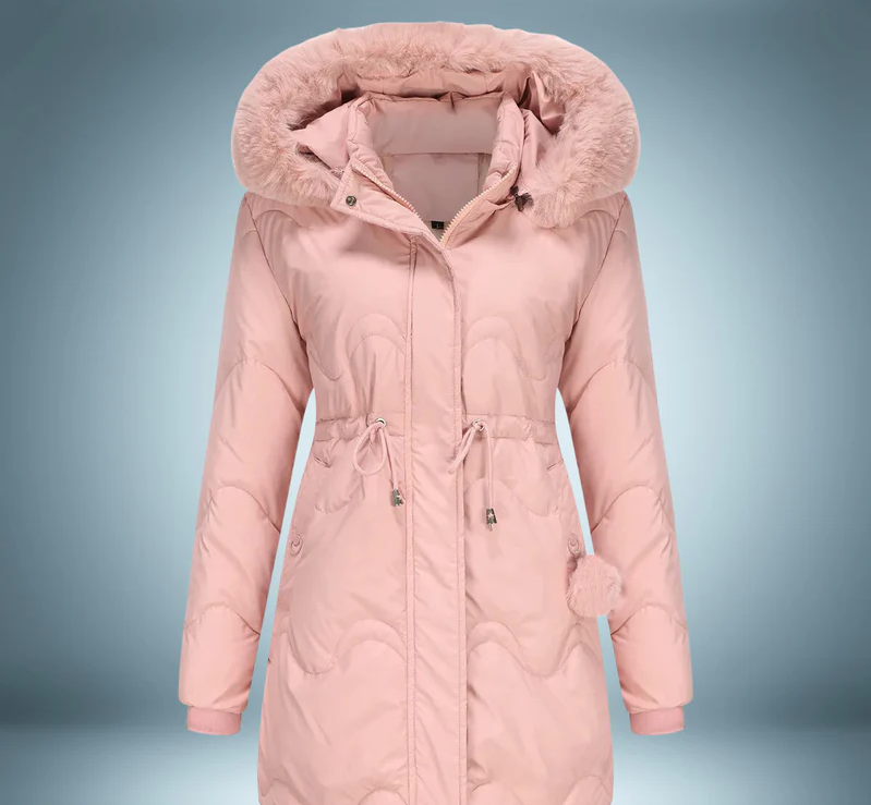 Colorful parka - with fur collar