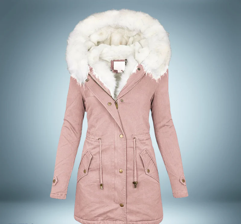 Exclusive - parka with fur collar in black