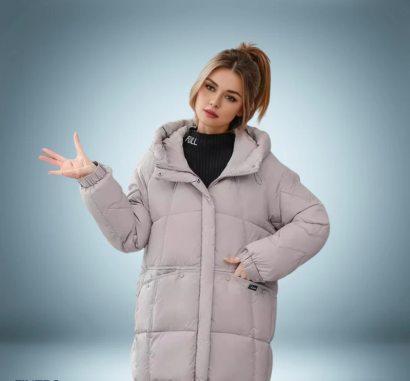 Fashionable - down jacket in grey