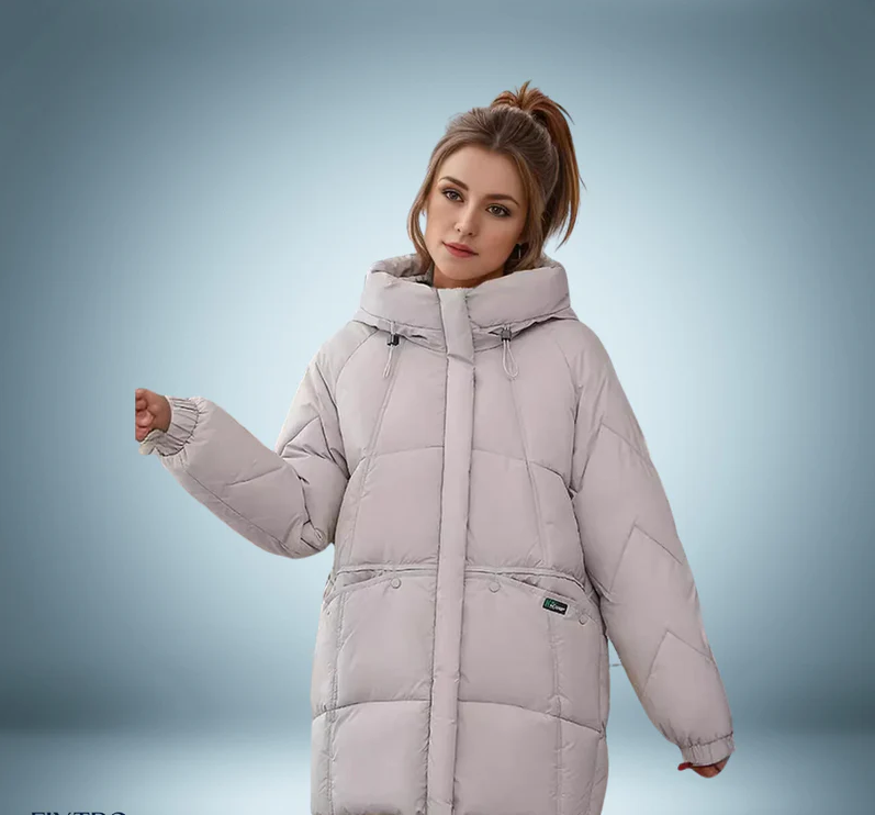 Fashionable - down jacket in grey