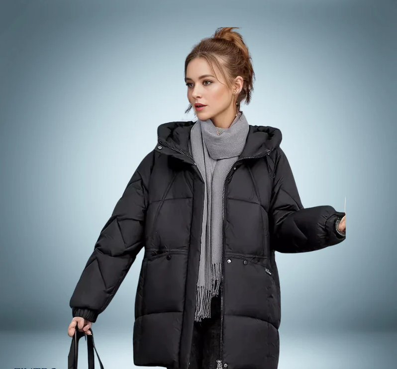 Fashionable - down jacket in grey
