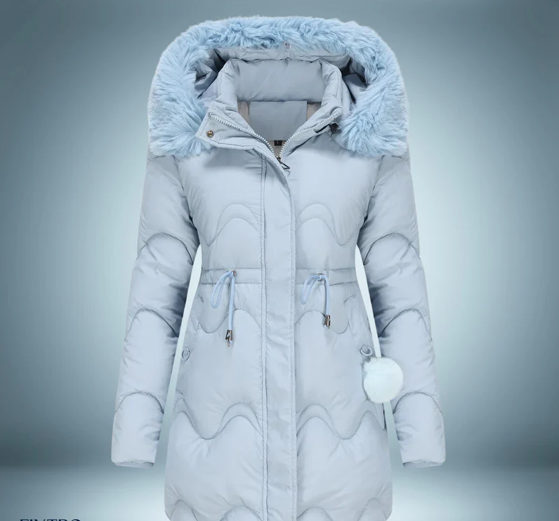 Colorful parka - with fur collar