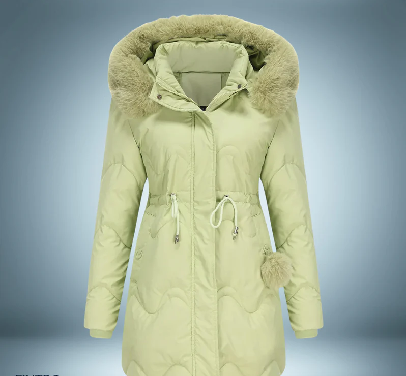 Colorful parka - with fur collar