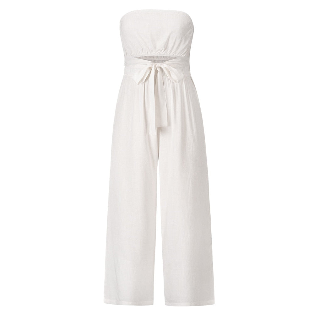 Janet – Stylish Backless Wide-Leg Jumpsuit
