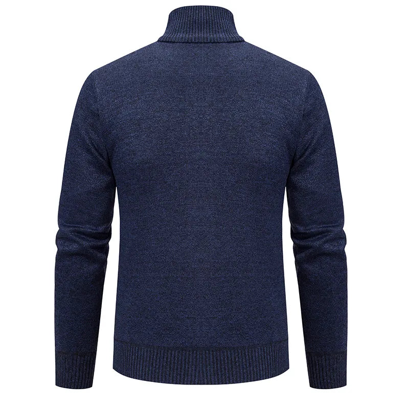 Men's knitted zipped jacket