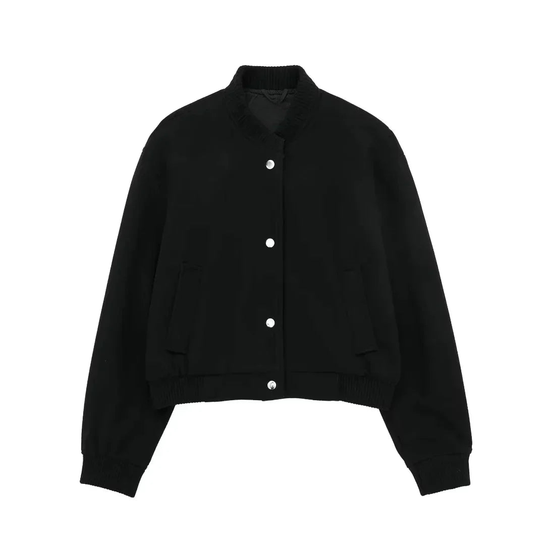 Cropped bomber jacket for women
