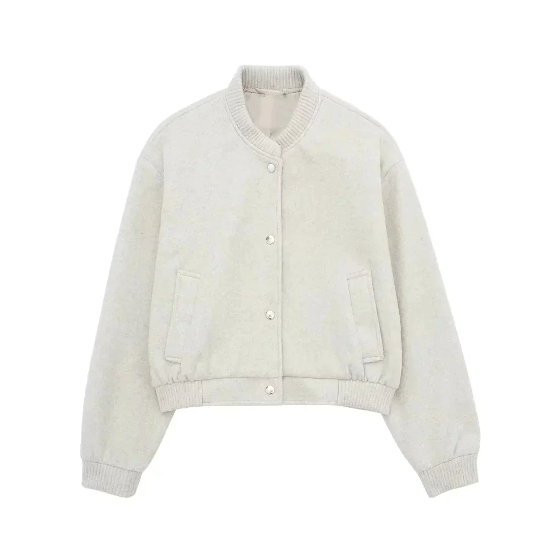 Cropped bomber jacket for women