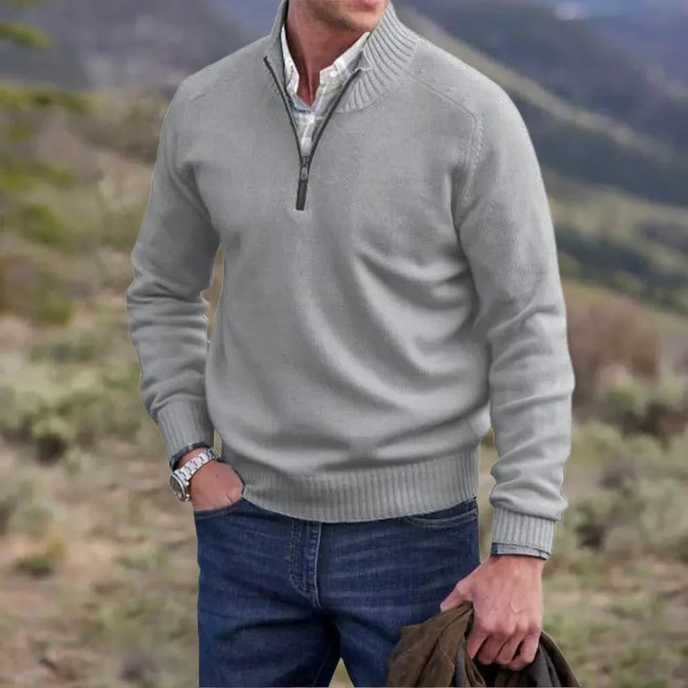 EDWARD | Elegant Cashmere Zip Jumper