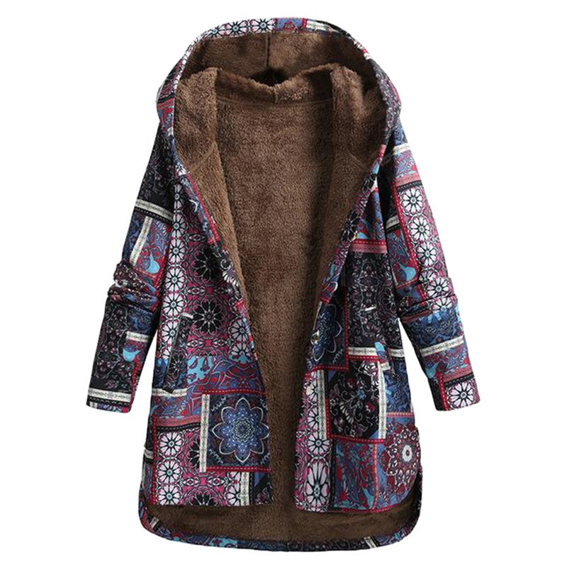Jacket with hood florale - camryn