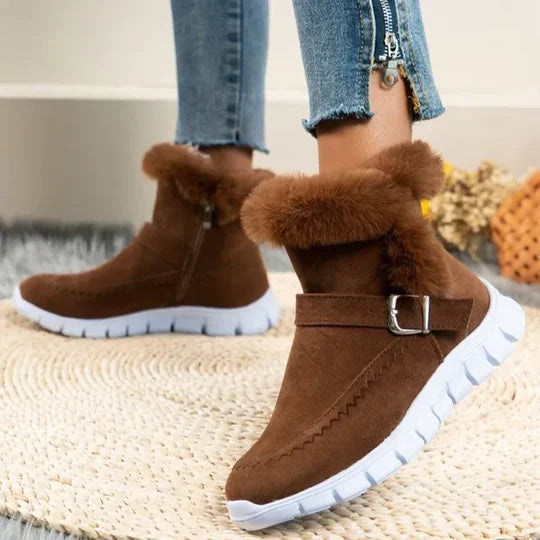 Berna - new casual short plush suede ankle boots
