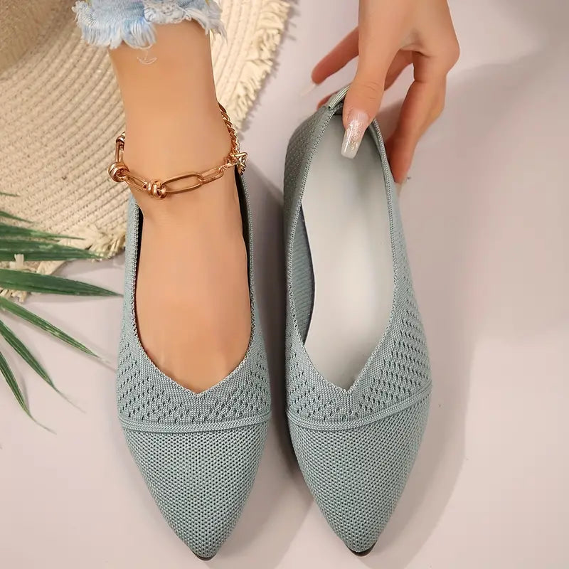 Belezza - Breathable, knitted, flat slip-on shoes with a soft sole