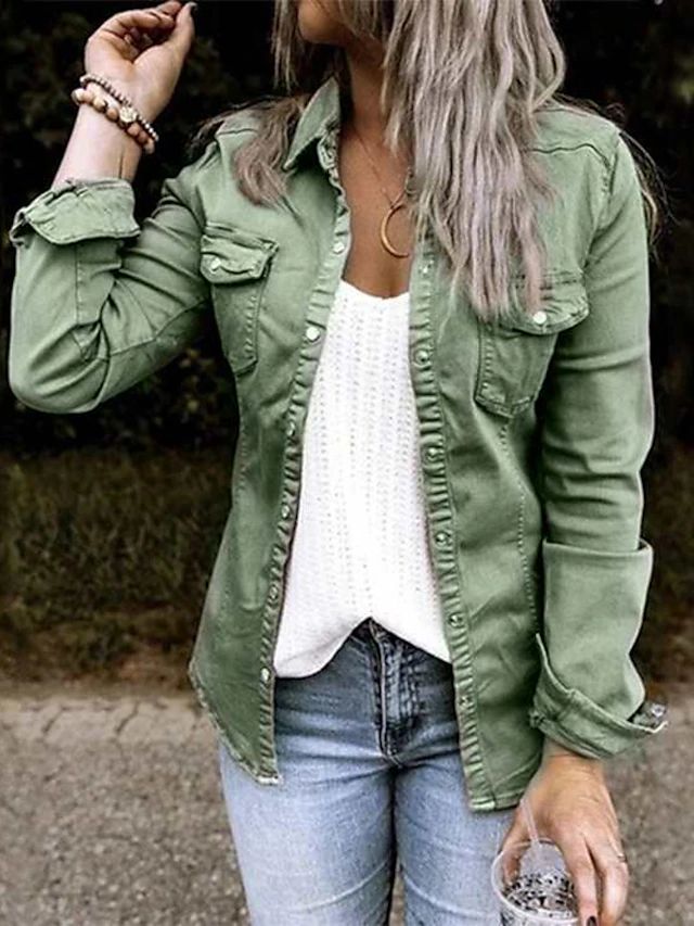 Slim denim jacket for women