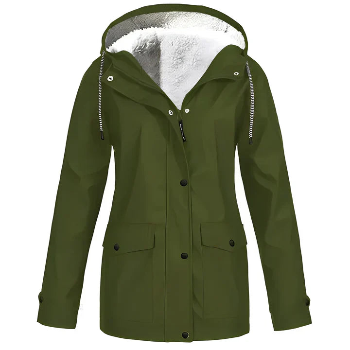 Cozyshield | fleece lined waterproof rain jacket for autumn/winter