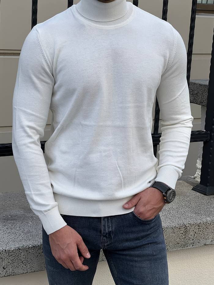 High neck jumper for men