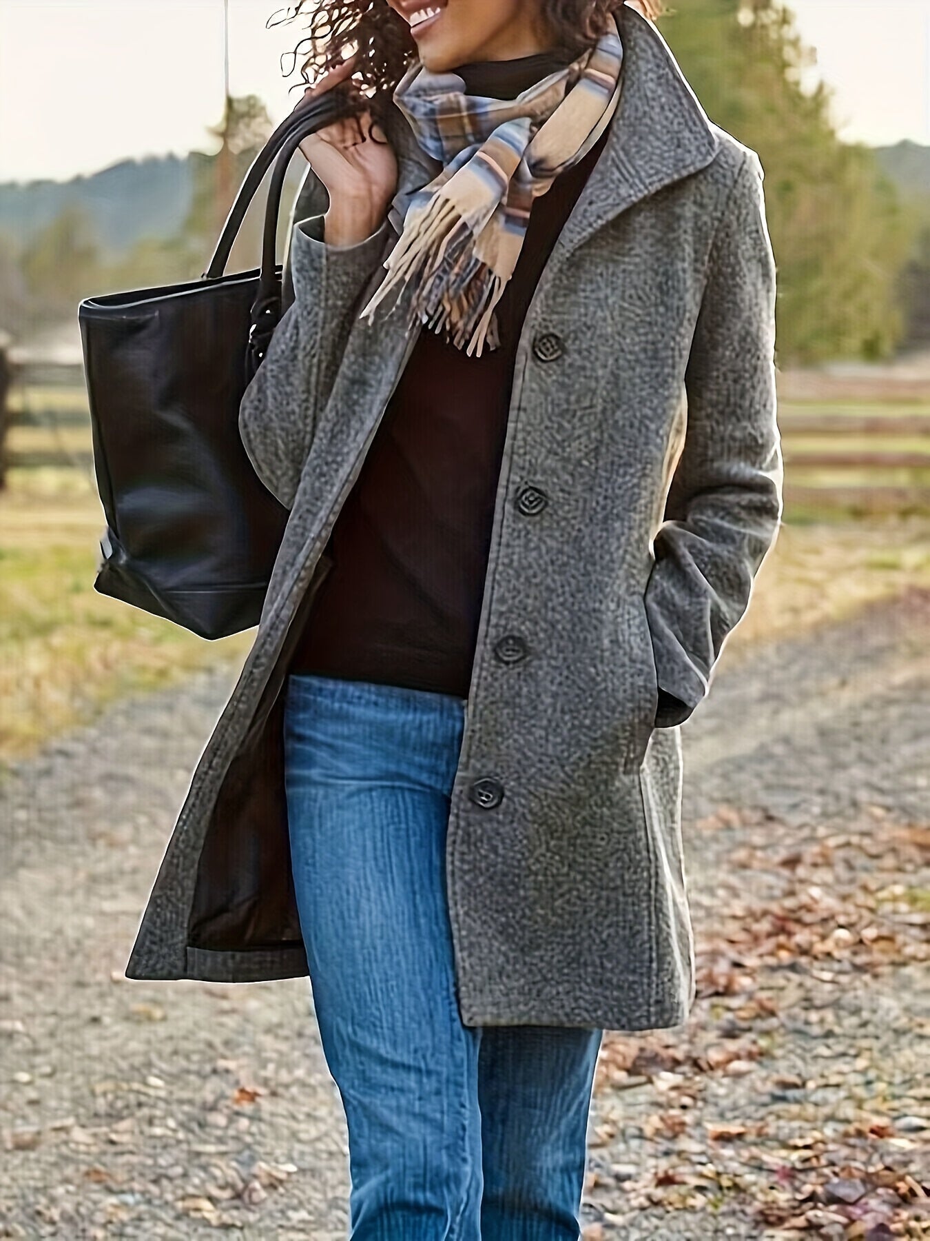 Elegant Breasted Coat for Women
