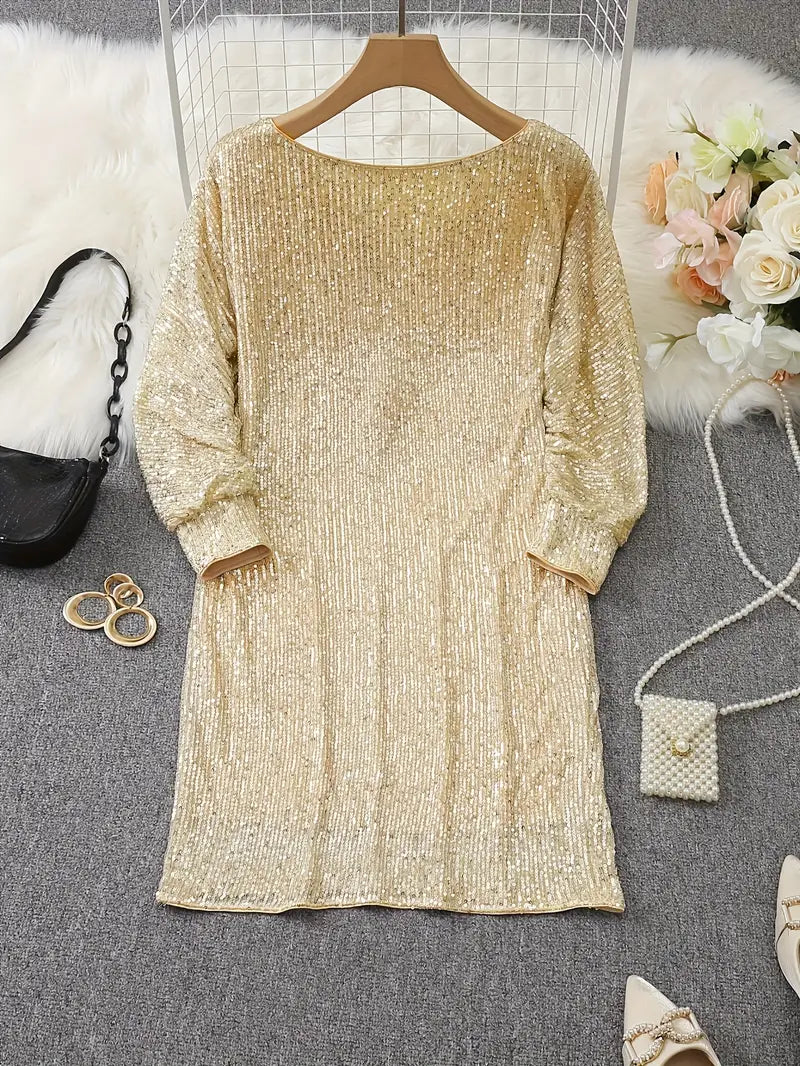 Iris – Contrast Sequin Dress