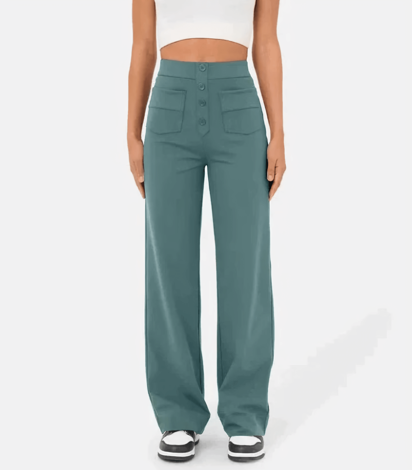 Benita | High Waist Button Down Pants