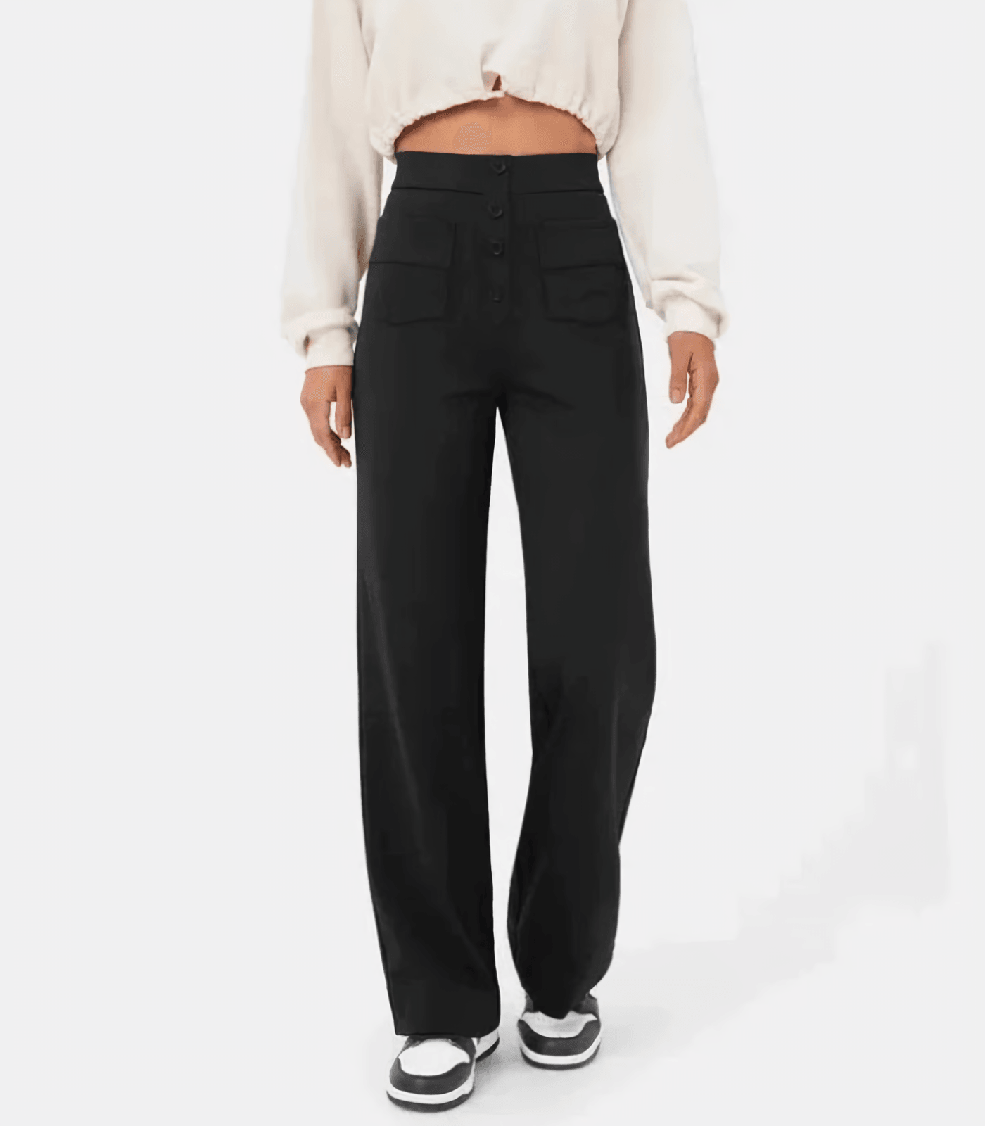 Benita | High Waist Button Down Pants