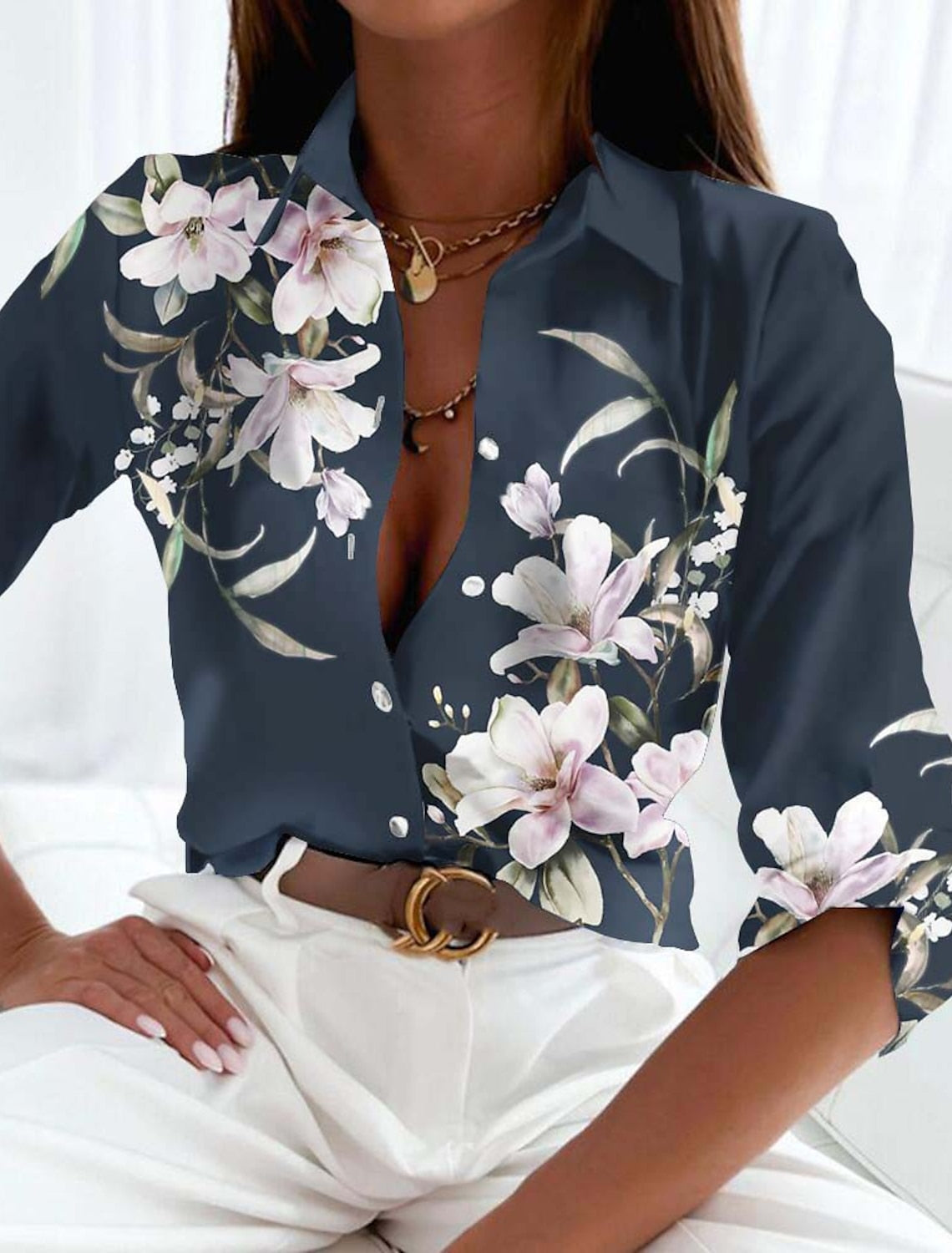 Élodie Lavin - Floral Button-Down in 4 New Colours