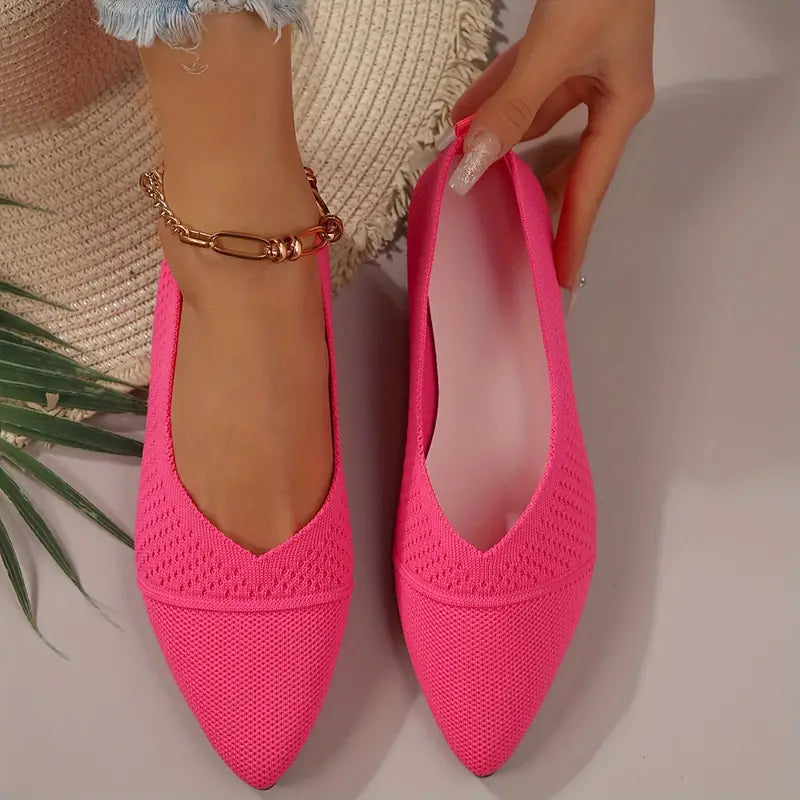 Belezza - Breathable, knitted, flat slip-on shoes with a soft sole